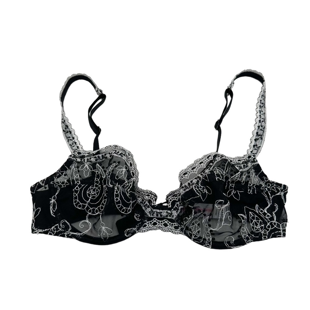 Lejaby | Black & White Lace Underwire Bra Size 32B‎